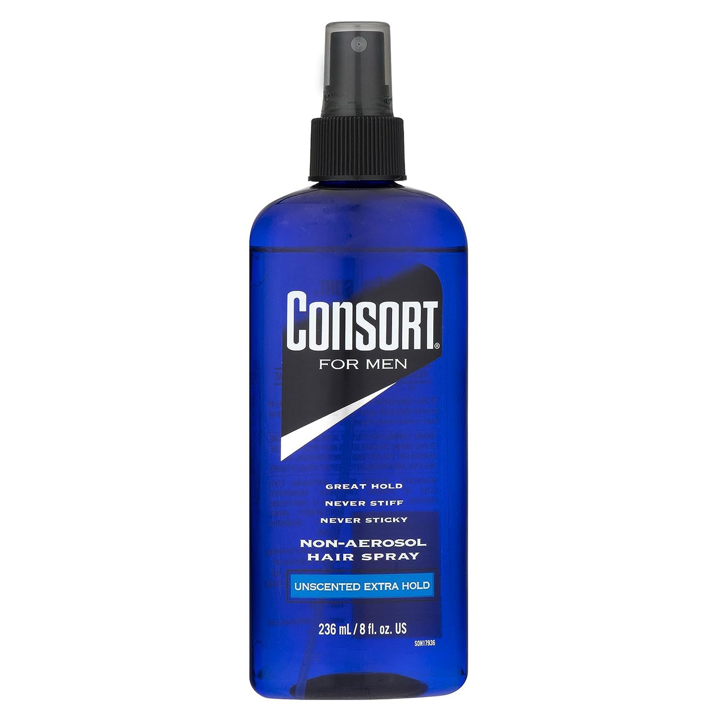 Consort Hair Spray for Men, Extra Hold, Unscented, Non-Aerosol – 8 oz (Pack of 4)